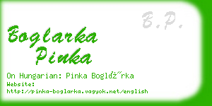 boglarka pinka business card